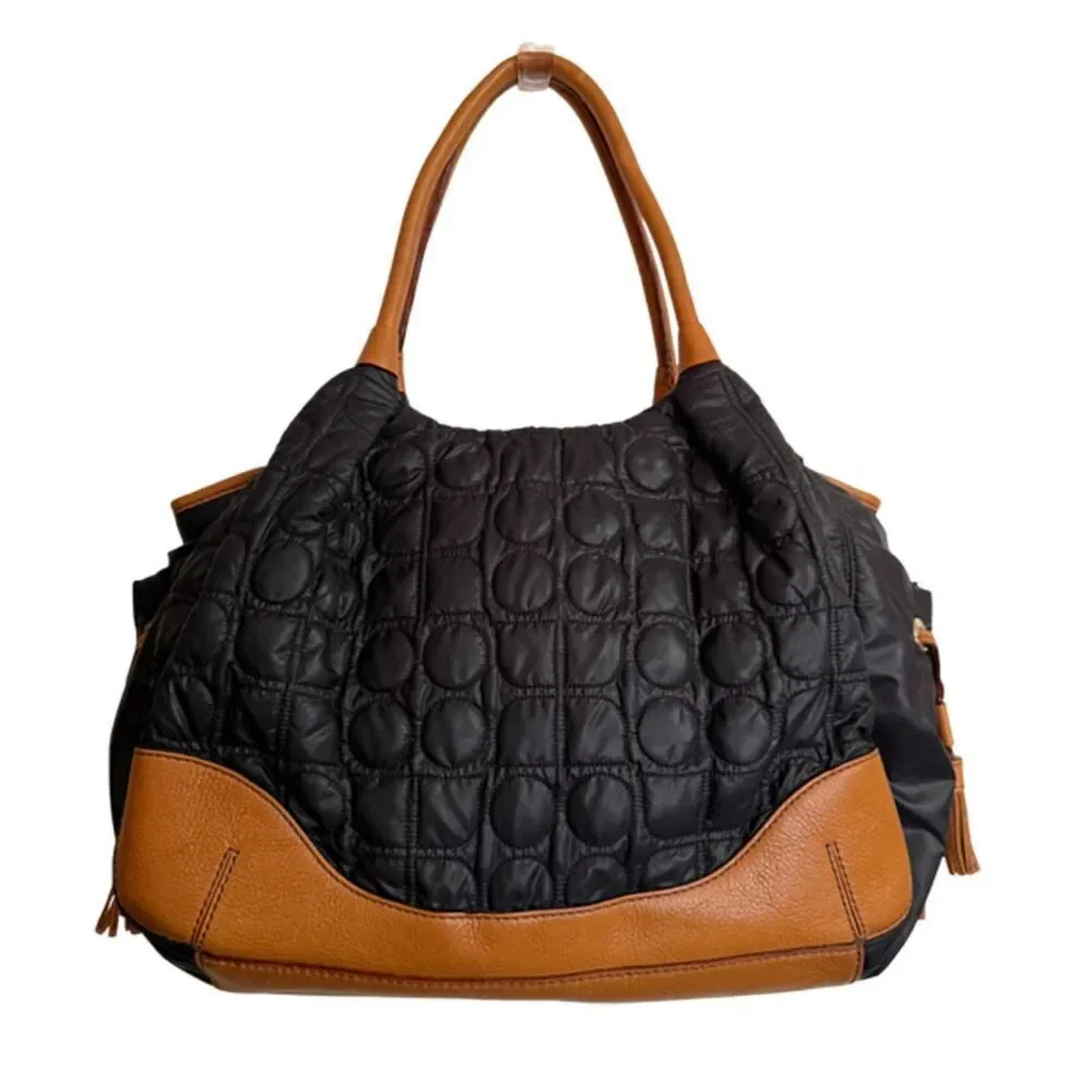 Kate Spade Black and Tan Quilted Baby Diaper Bag